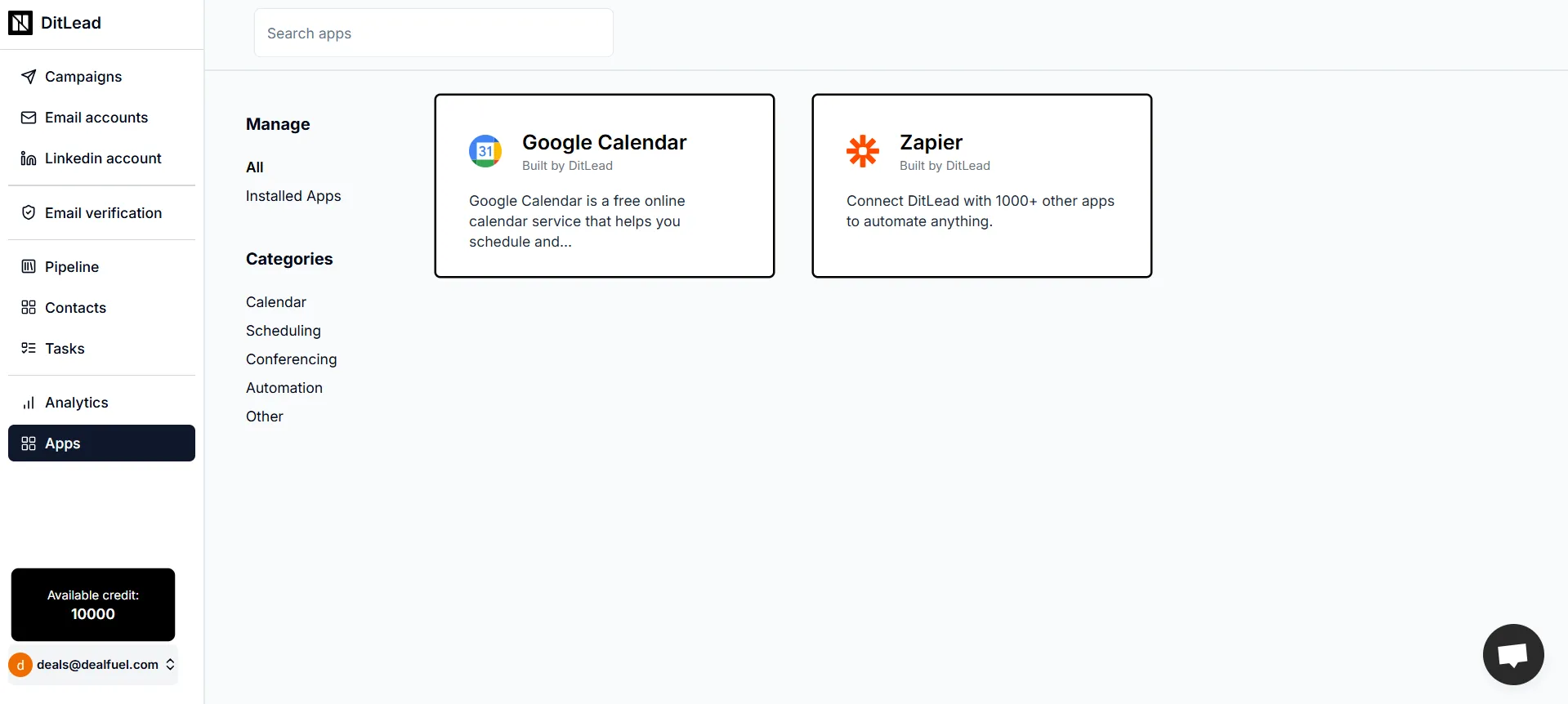 DitLead AI Outreach Tool - Apps