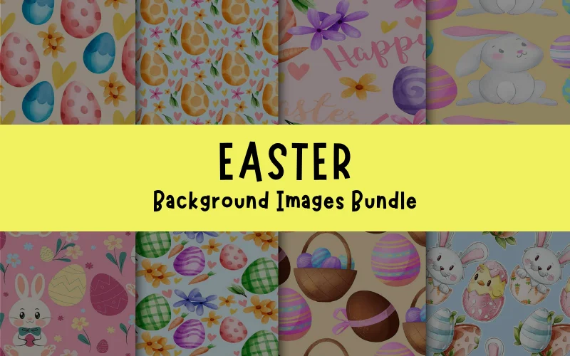 Easter Background Images Bundle Feature Image