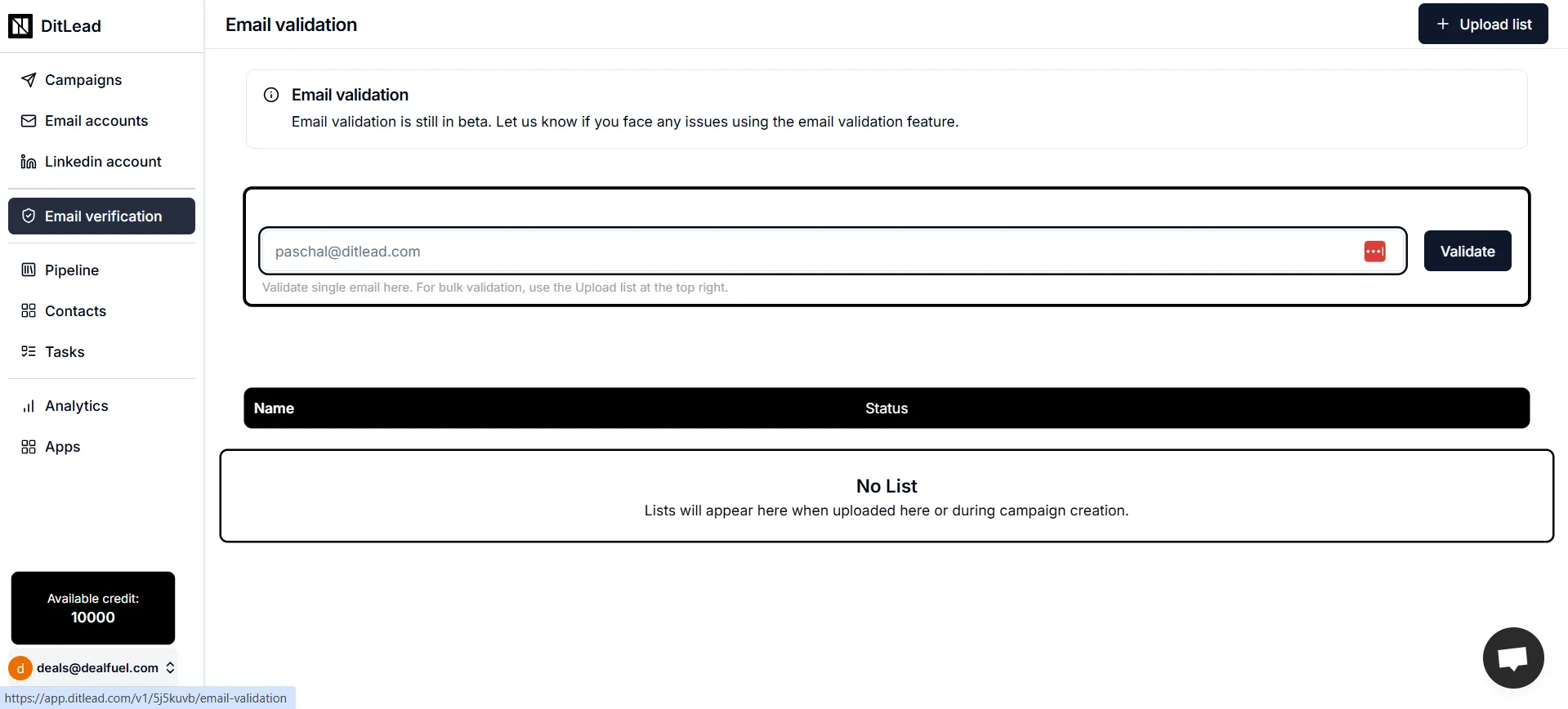 Email Verification - cold email software lifetime deal review