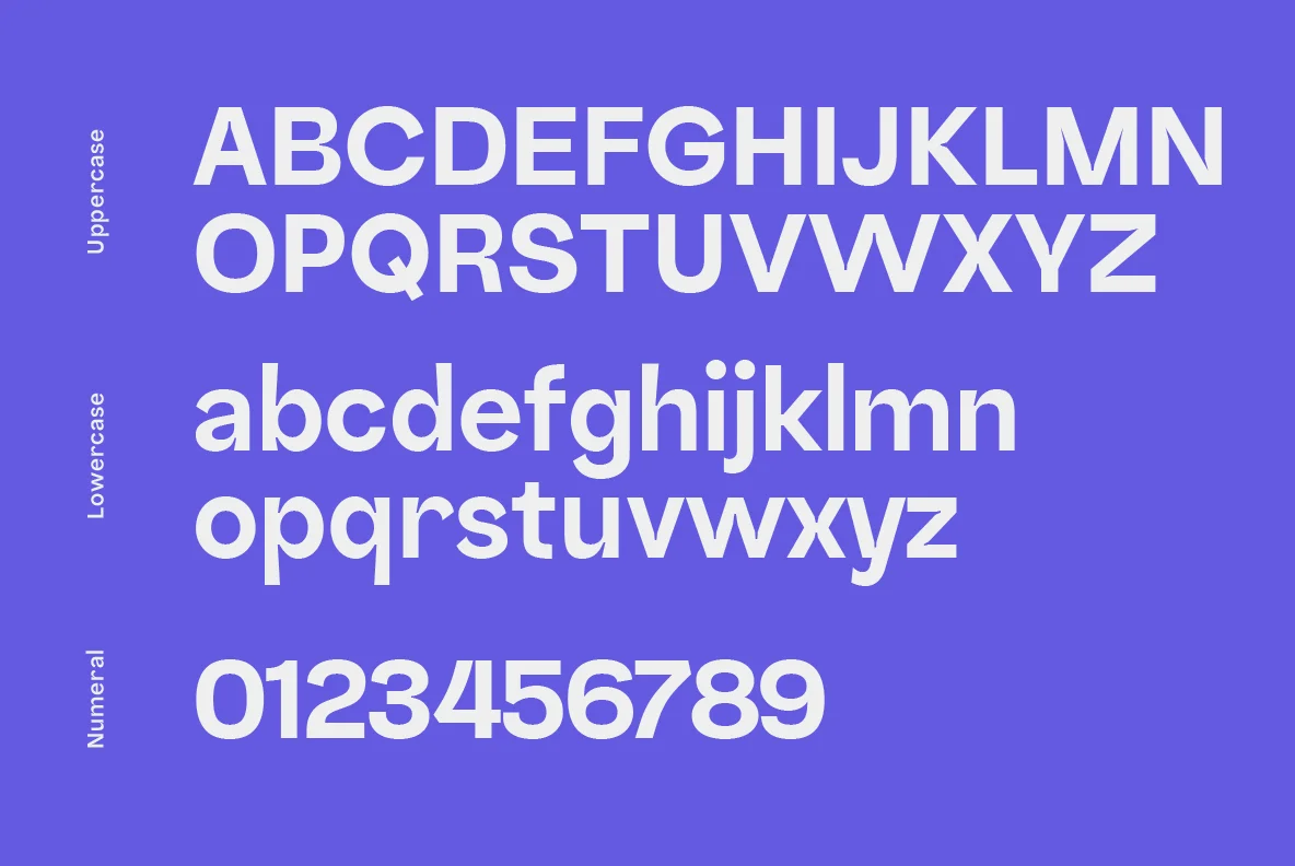 Nomixa Sans Serif Font Family Bold Numbers and alphabets