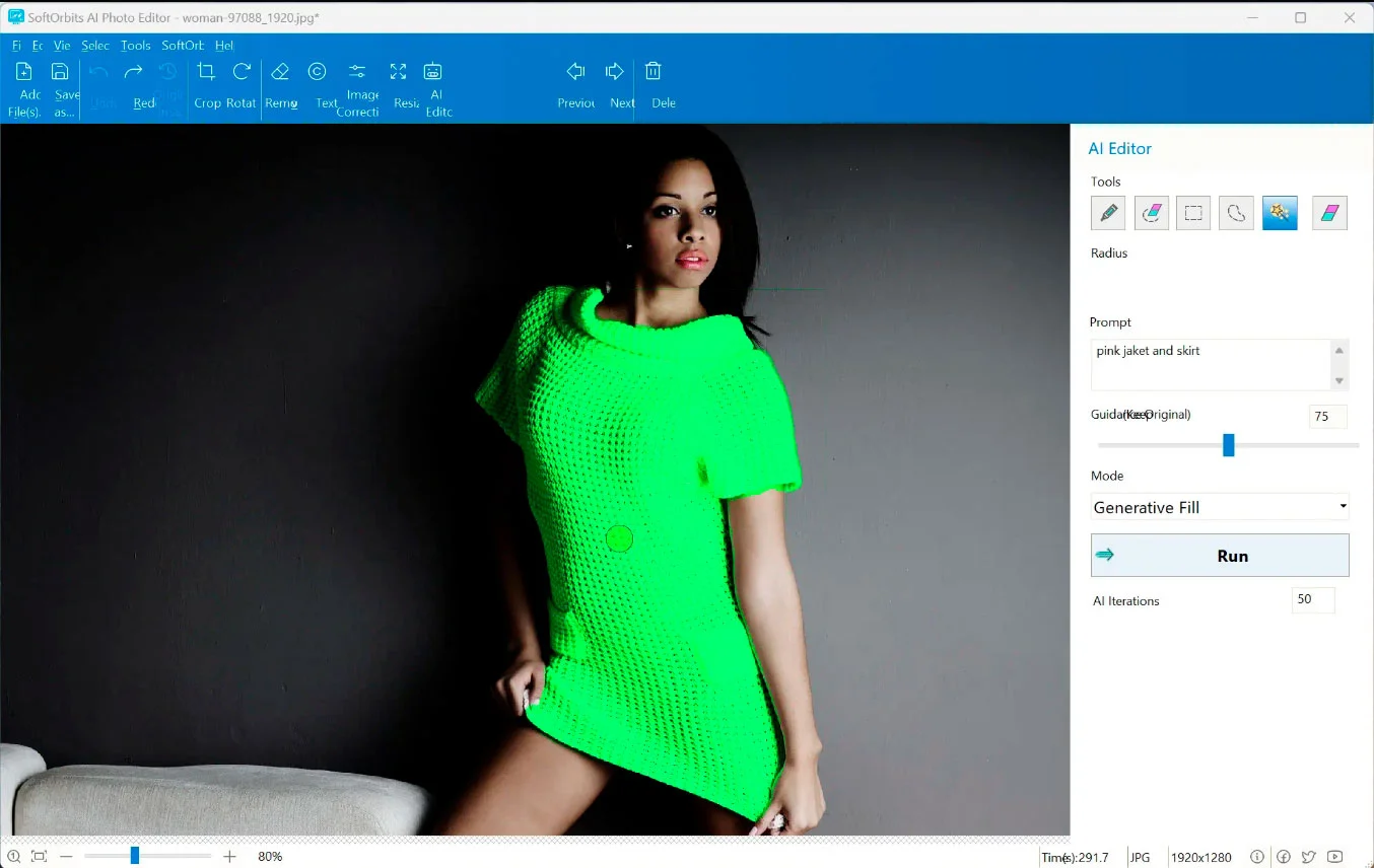 SoftOrbits - AI Photo Editor For Windows Outfit Change Feature