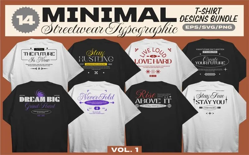 Minimal Streetwear Designs Bundle 1