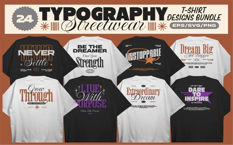 Typography Designs For T shirts