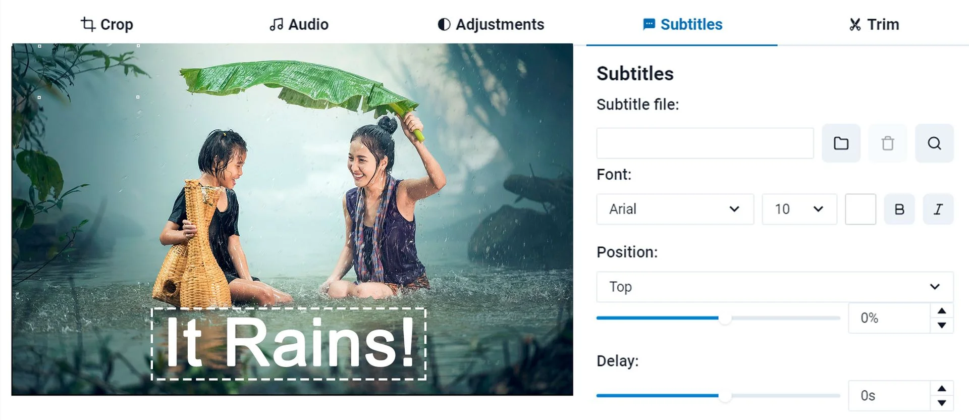 Add Subtitles To Video Converter