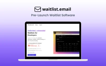 Waitlist.Email Pre-launch waitlist software Lifetime Deal Feature Image, lifetime deals, lifetime ai subscription, best lifetime software deals, lifetime app deals, lifetime deal sites
