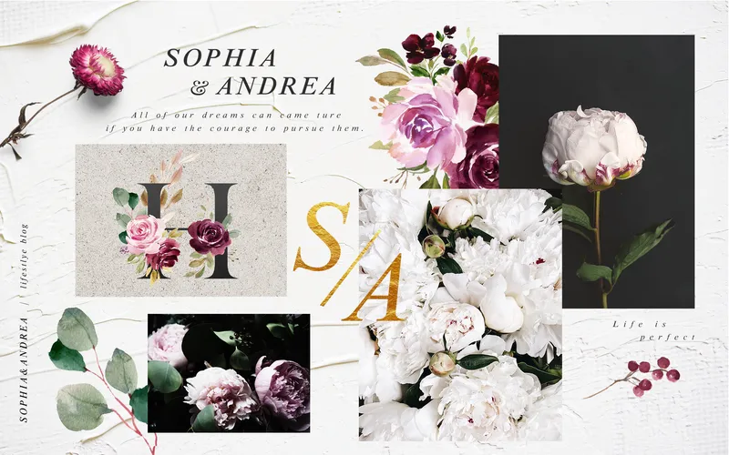 Watercolor Floral PNG Elements