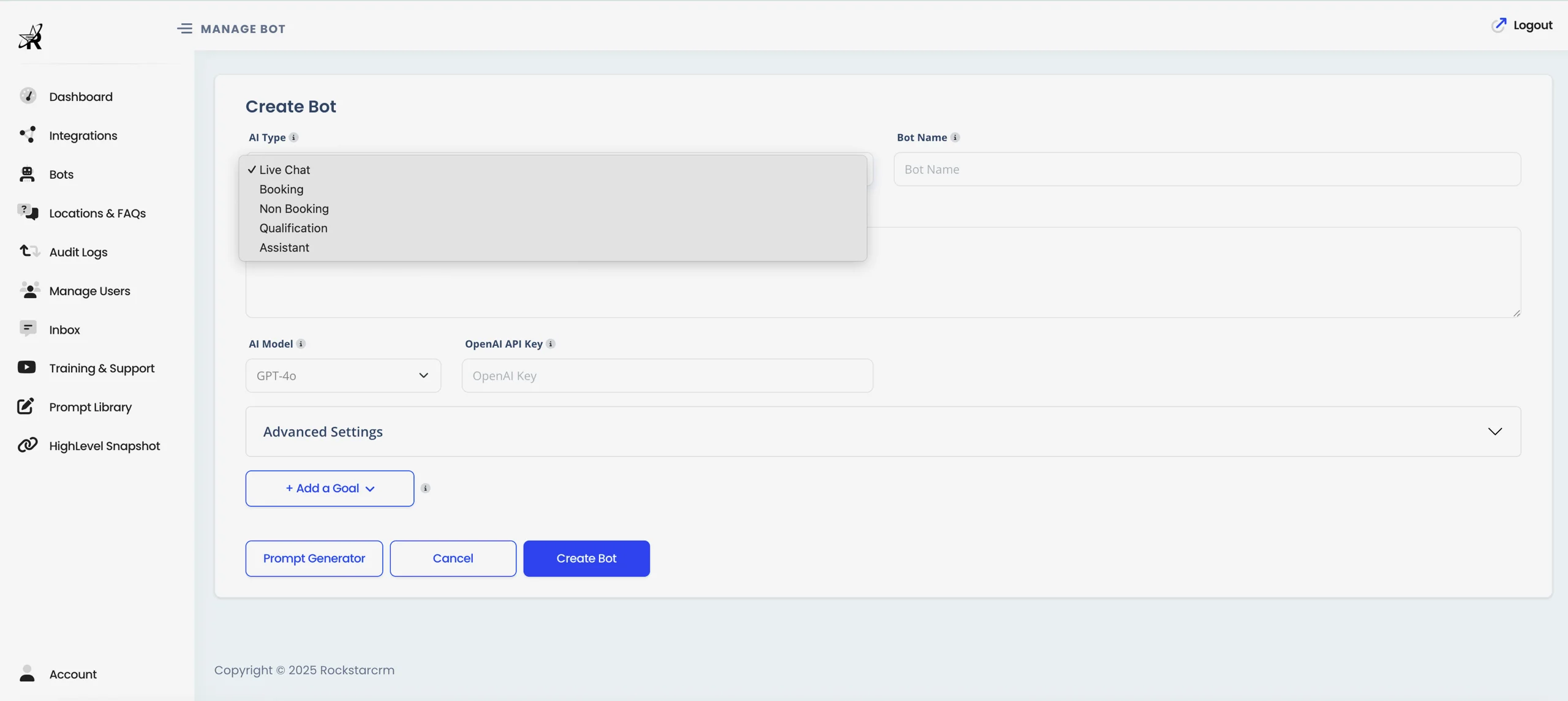 Create Multiple bots using ChatbotAI