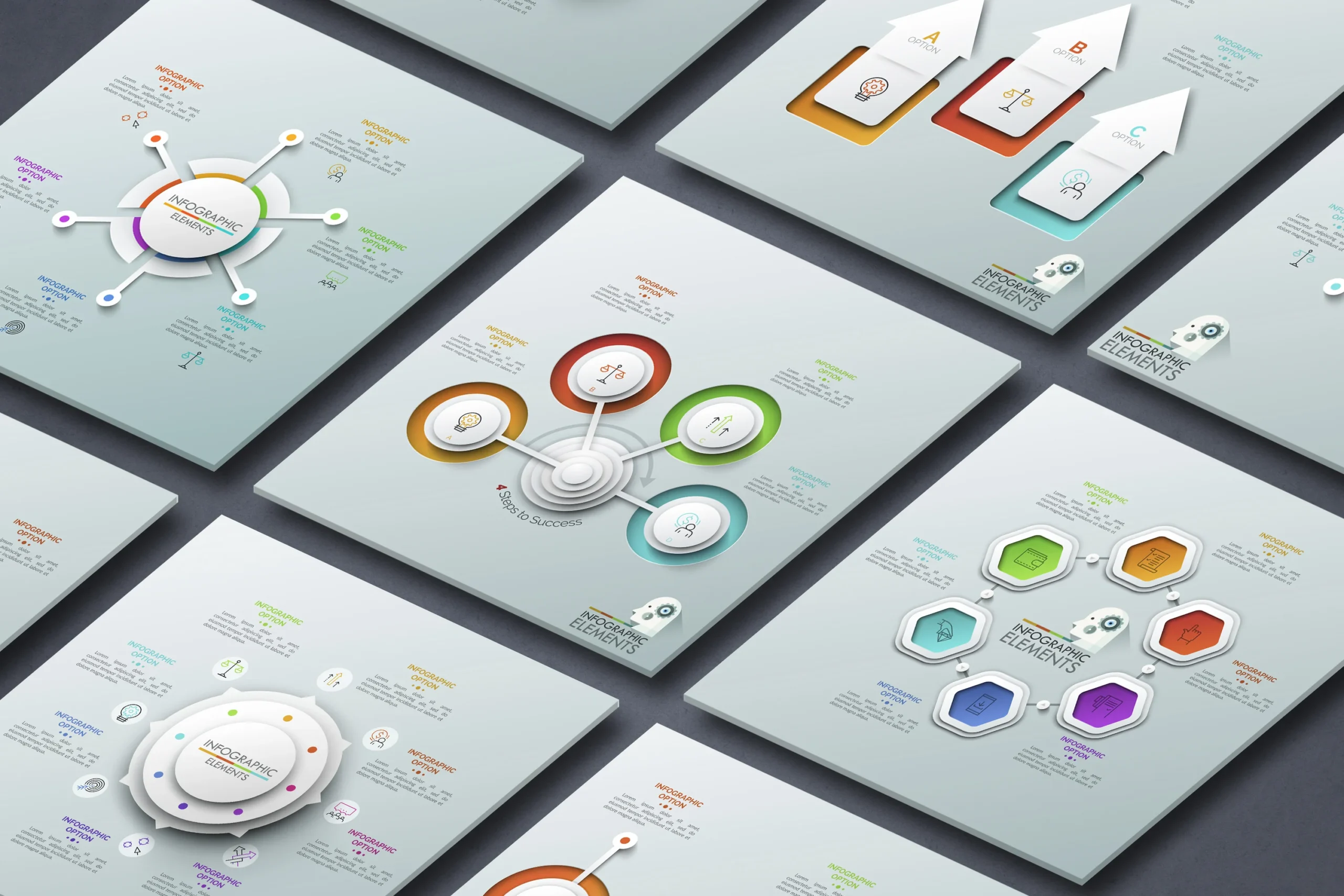 Triangle and Circular Infographic