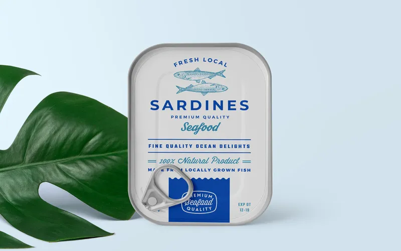 A can cover designed with labels included