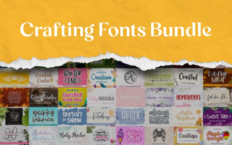 Crafting Fonts Bundle Feature Image