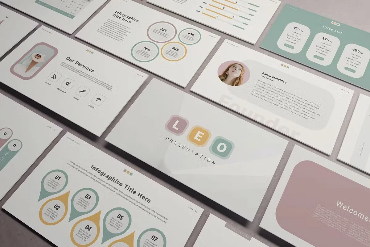 LEO Best presentation templates bundle