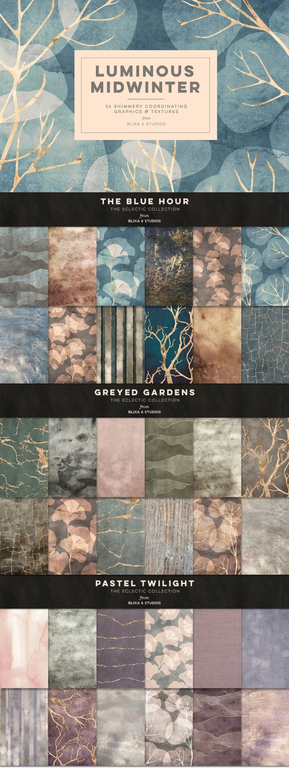 Natural dry tree branch textures Nature texture background bundle