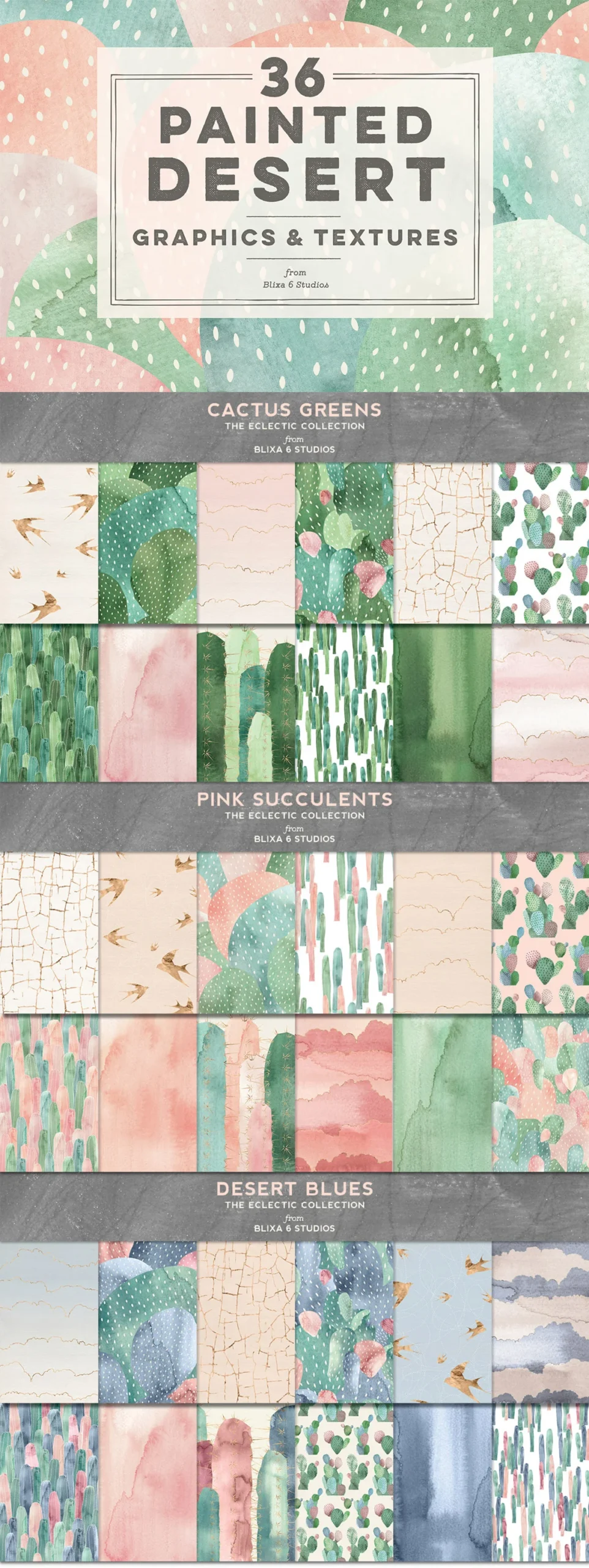 Painted desert themed textures