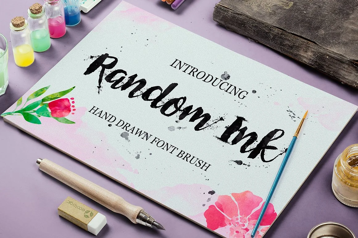 Random Ink Font Calligraphy Fonts Bundle