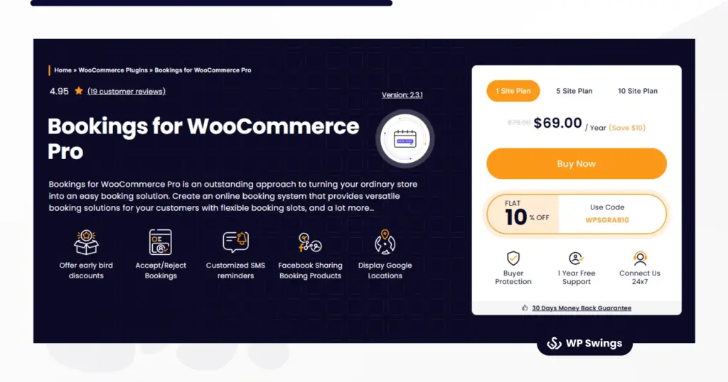 Booking for woocommerce plugin feature image