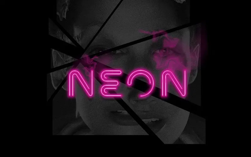 big neon fonts