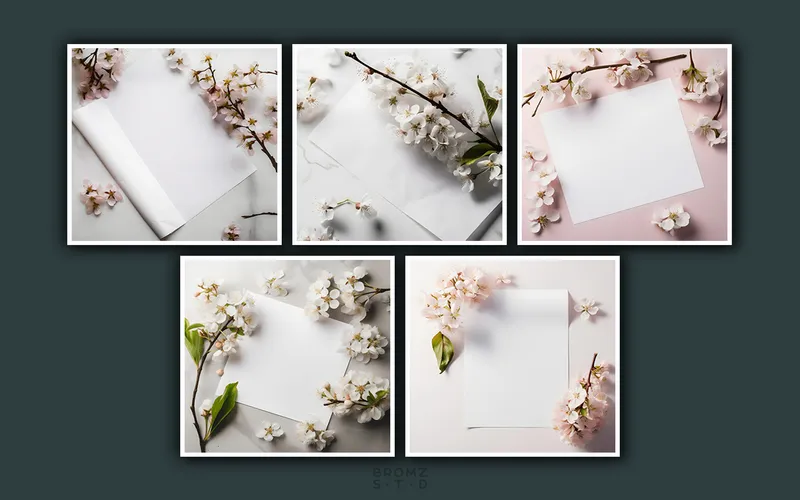 Blank White Paper Mockups