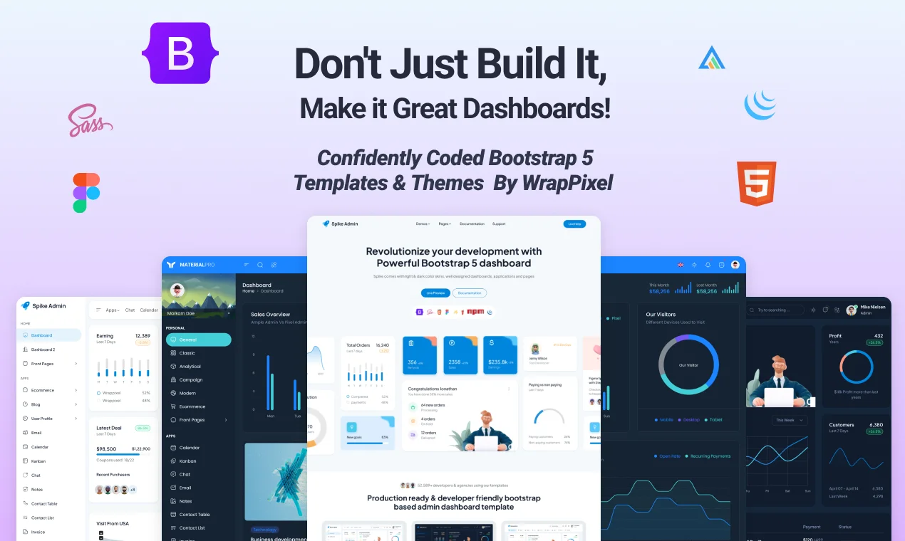 Bootstrap Admin templates example image