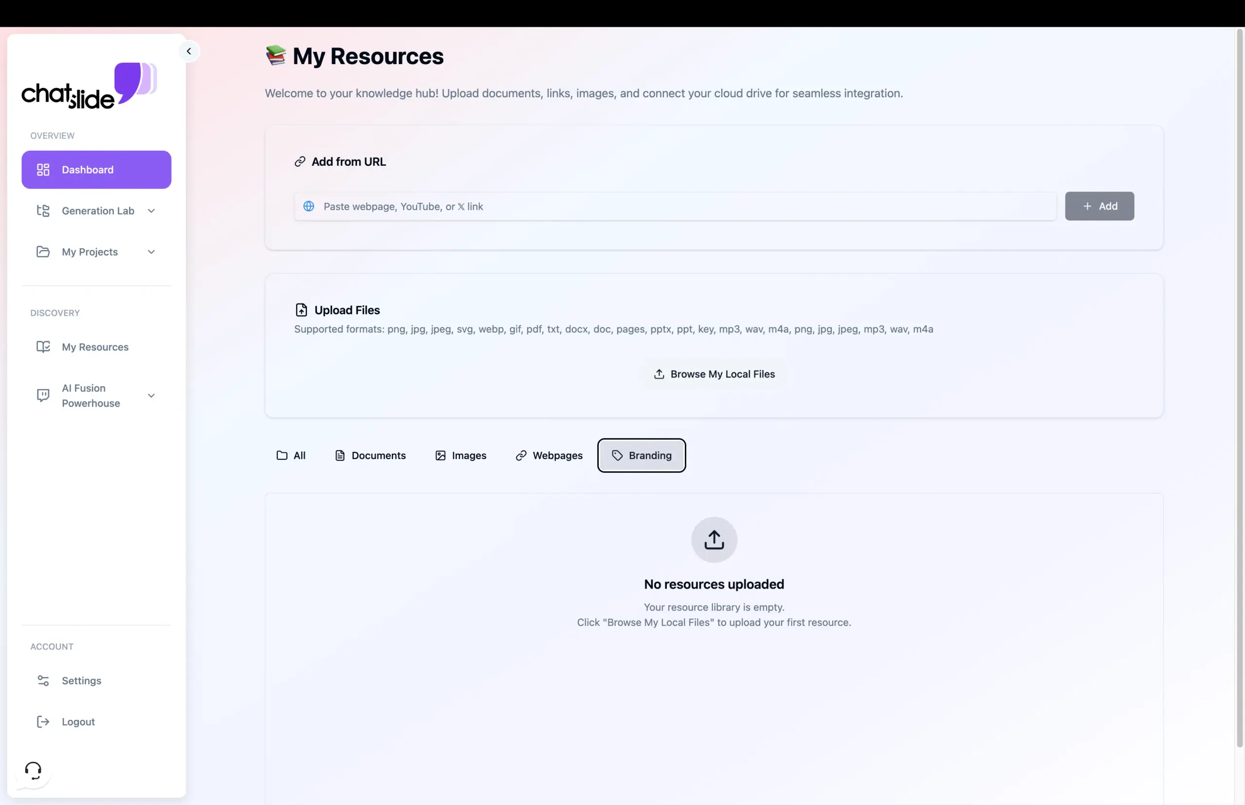 Brand Customization Options With ChatSlide