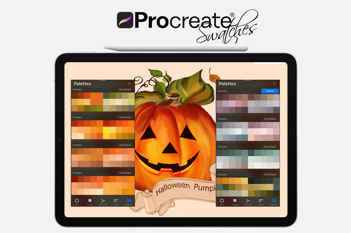 Pumpkin Graphics with color pallets