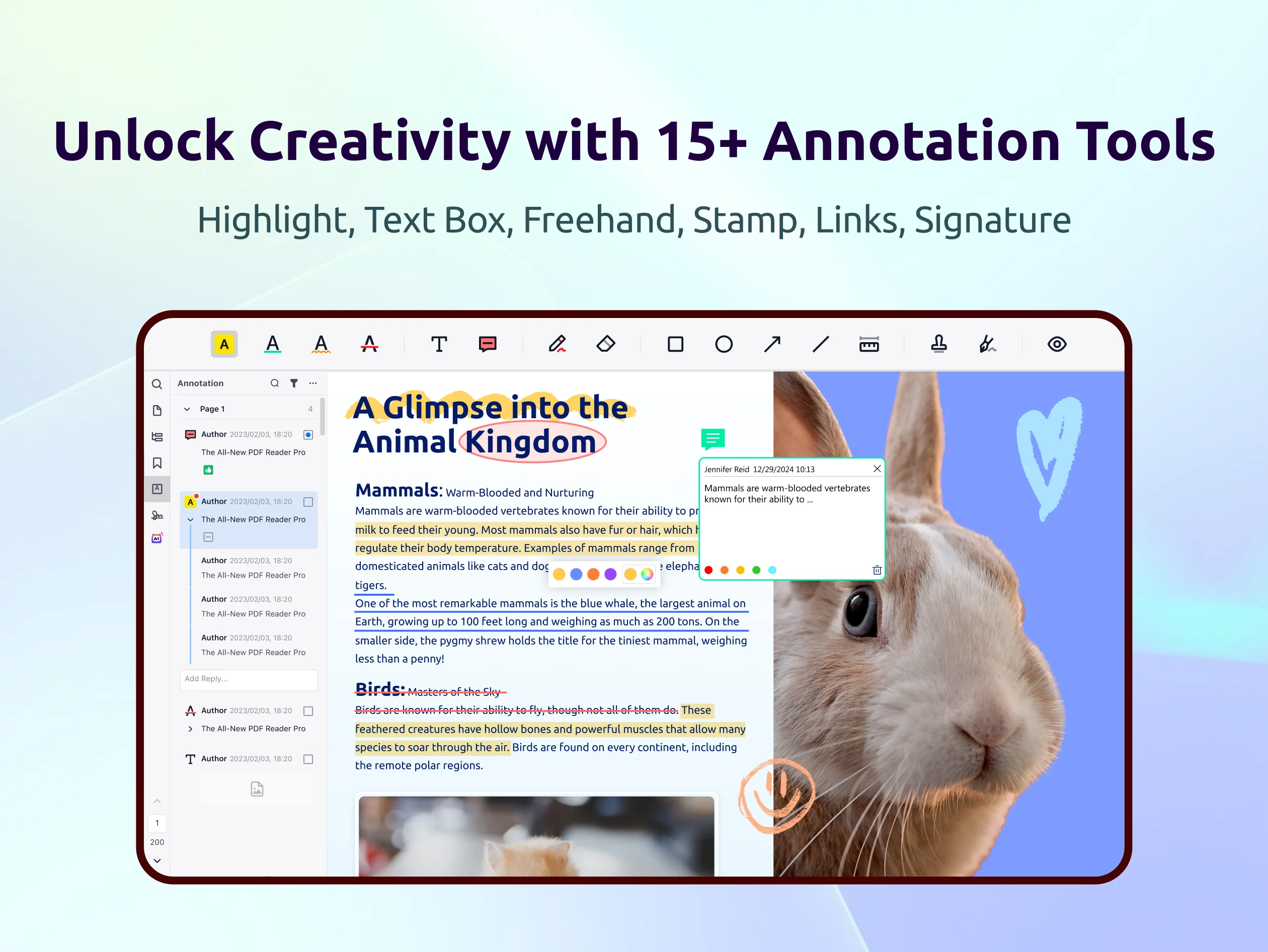 Annotate PDF Feature User Interface