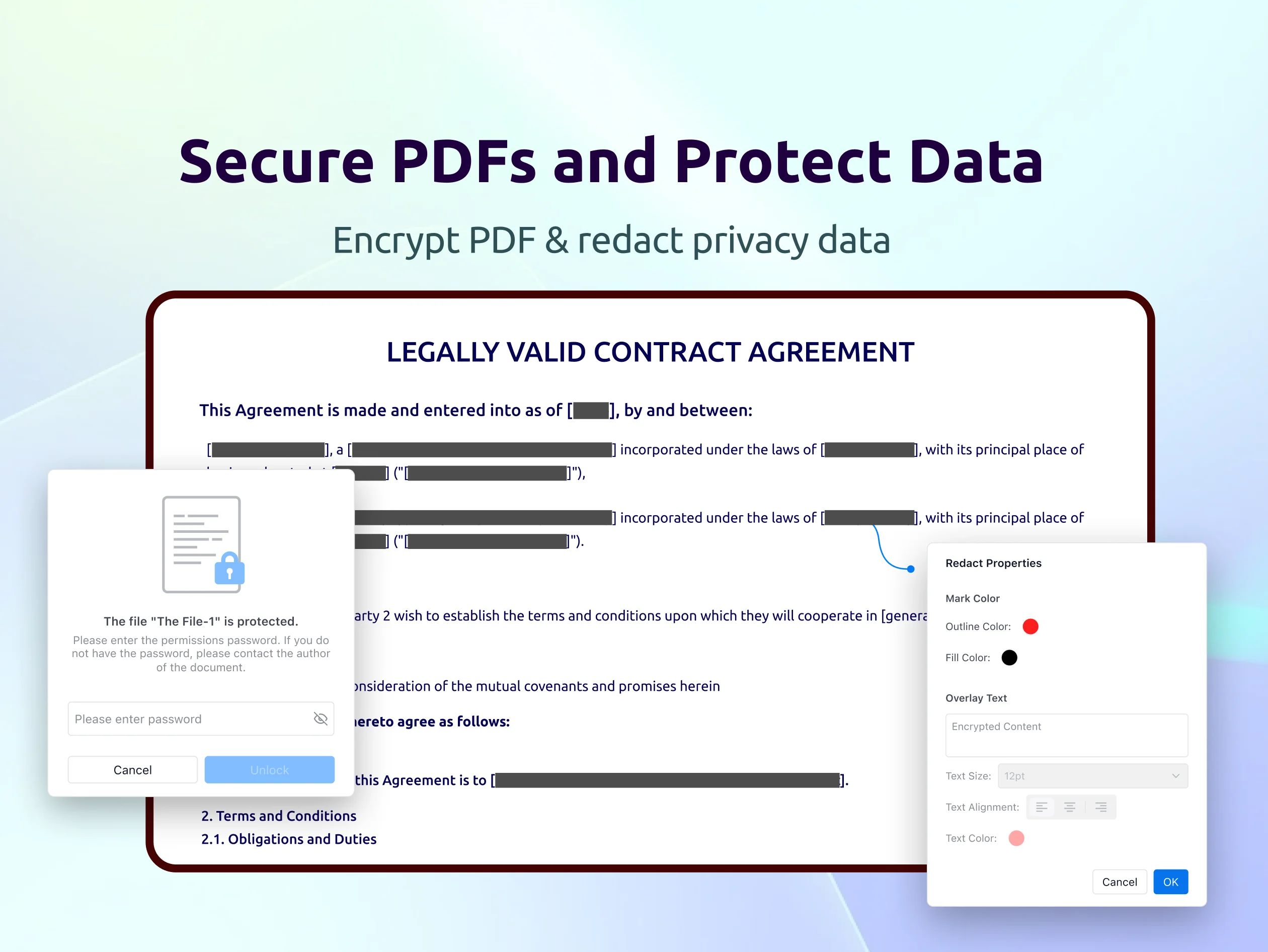 Secure PDFs that protect data PDF Reader Pro Permanent - AI PDF Software