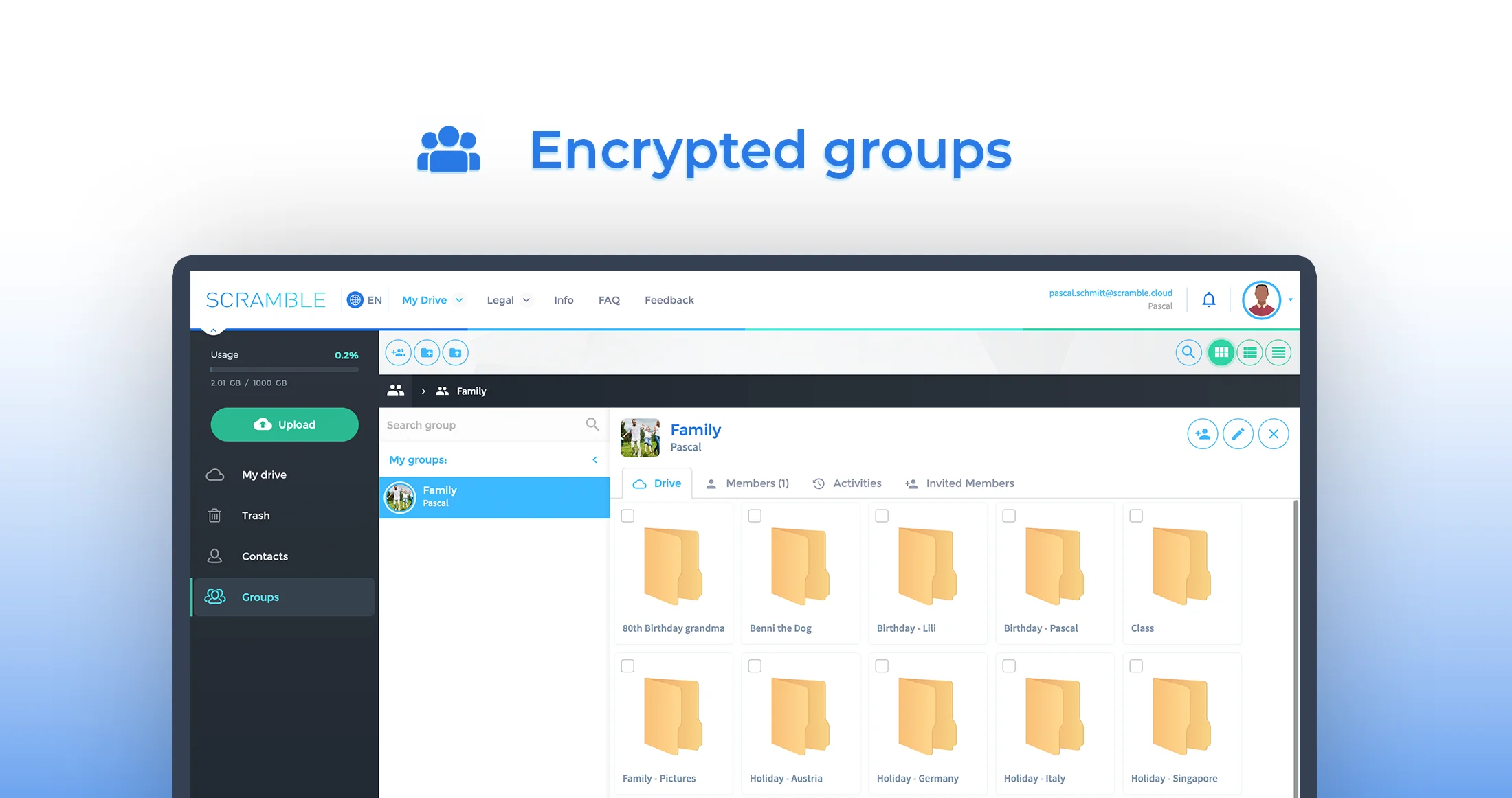 Scramble-Cloud-Encrypted-Groups