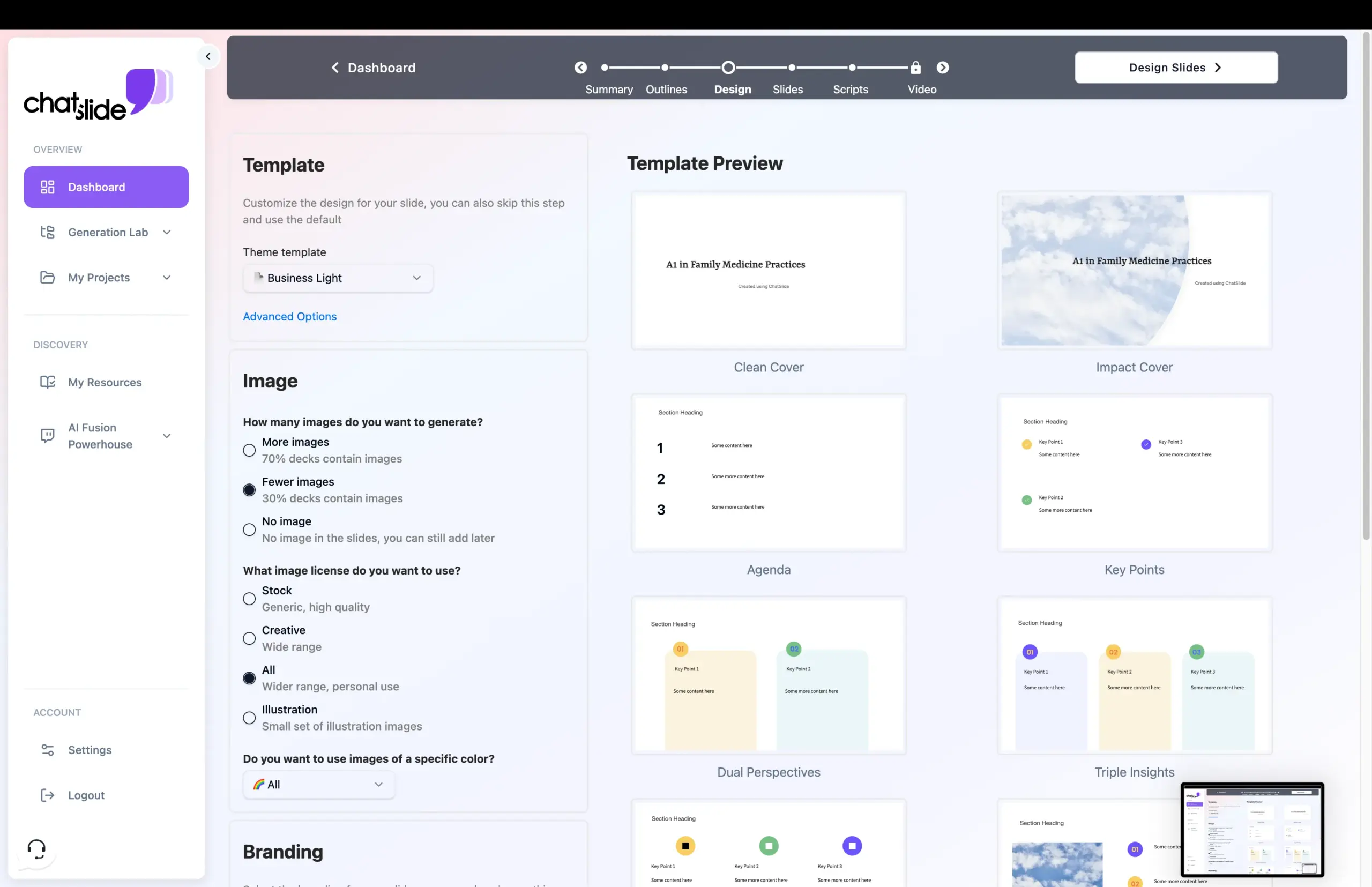 Presentation Templates Included In ChatSlide