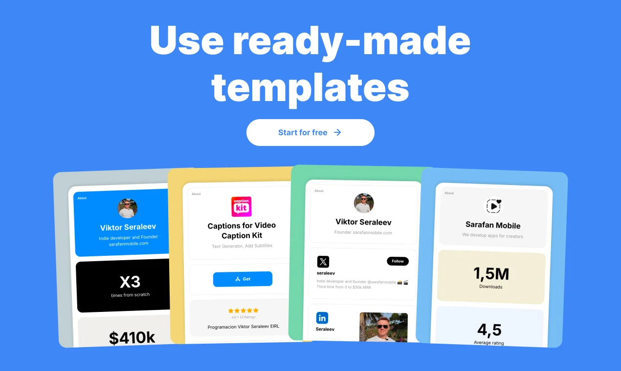 Ready-Made Templates by Typelink Widgets For your website