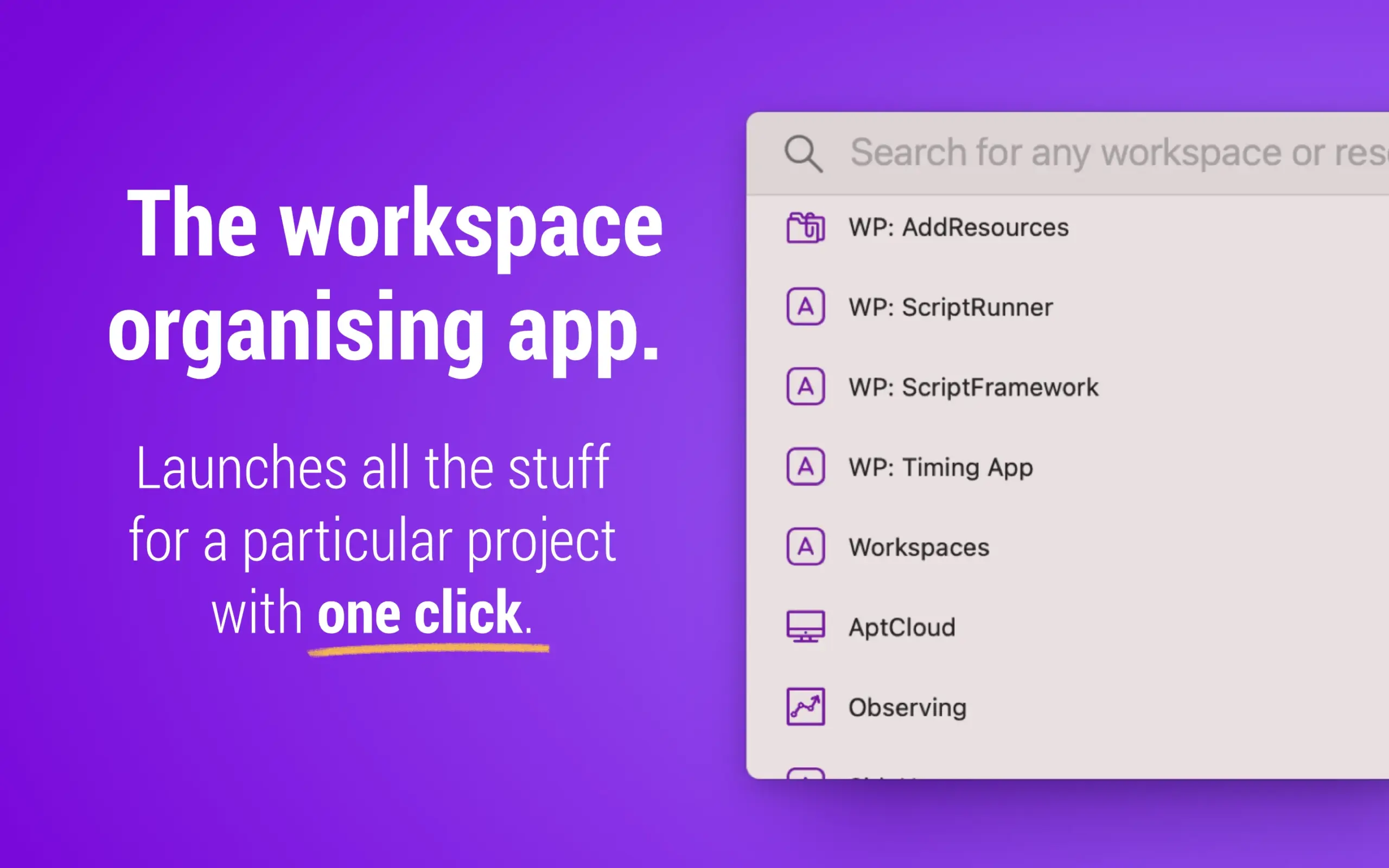 Workspaces App Launcher For Mac