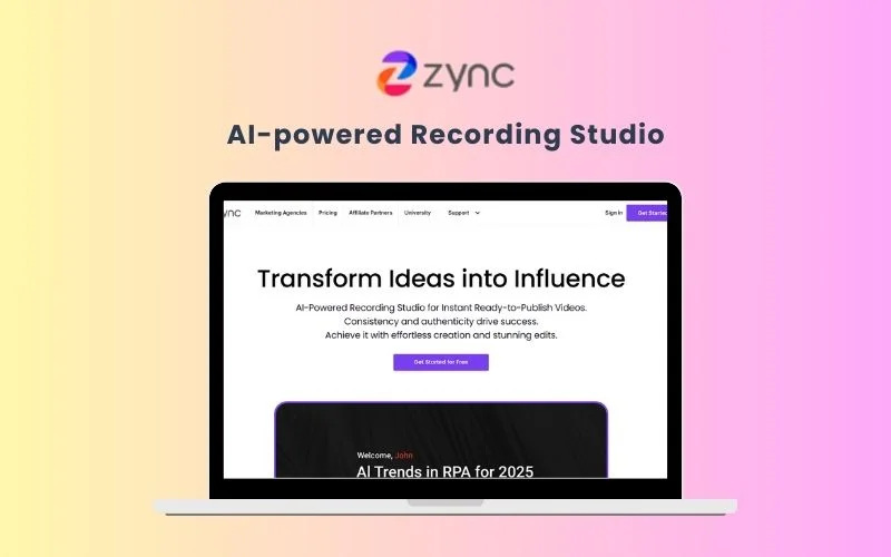 Zync AI-Powered Recording Studio Feature Image