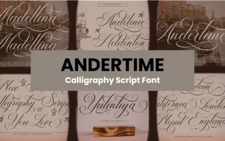 Andertime Calligraphy Script Font Feature Image