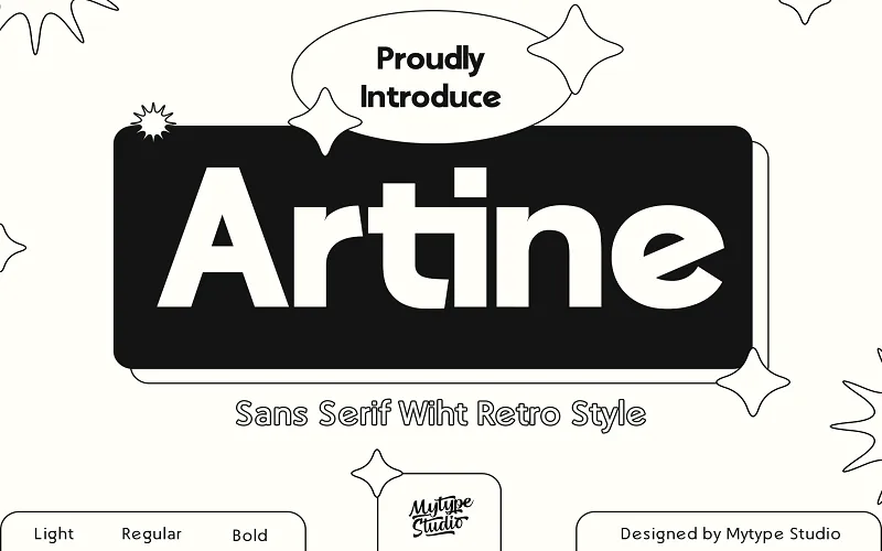 Artine sans serif font