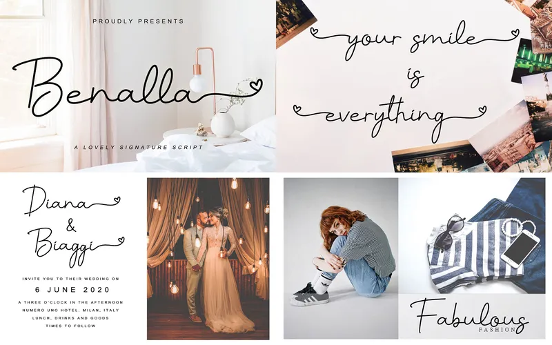 Benalla Font Collage