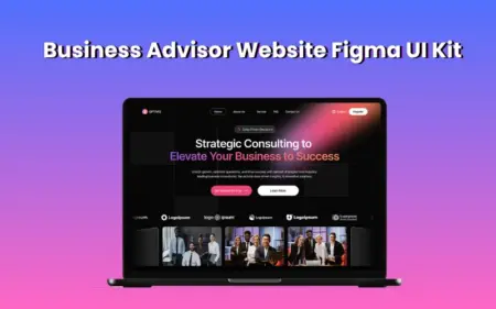Business Advisor Website Figma UI Kit Feature Image