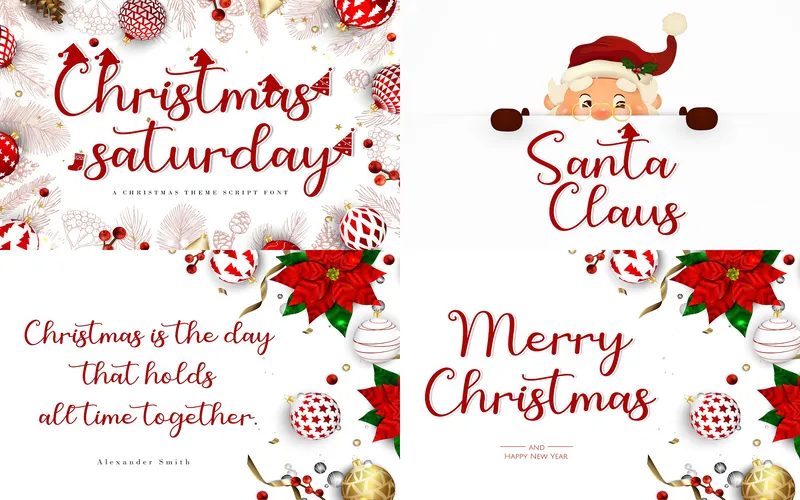 Christmas Saturday Seasonal Font