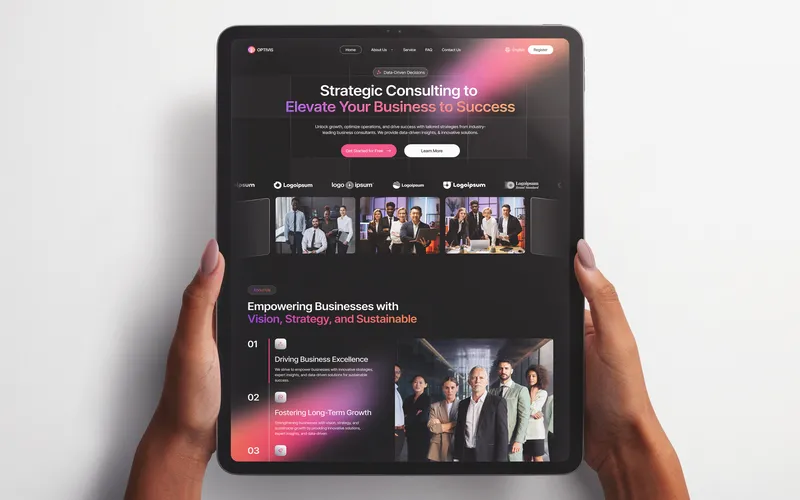 Tablet Mockup, for UI kit preview image