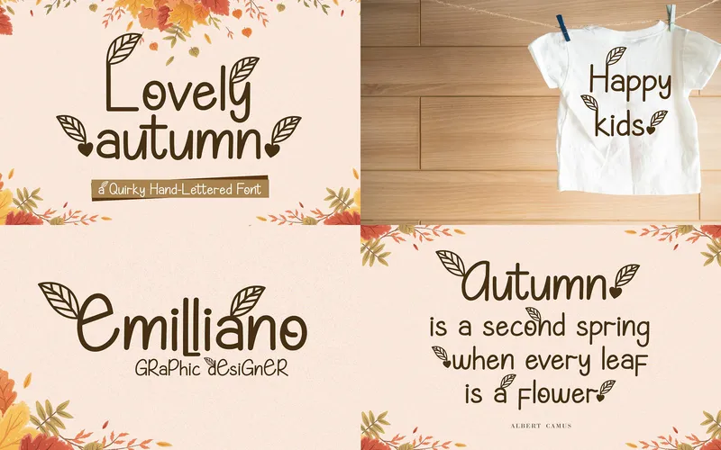 Lovely Autumn Sesonal Font