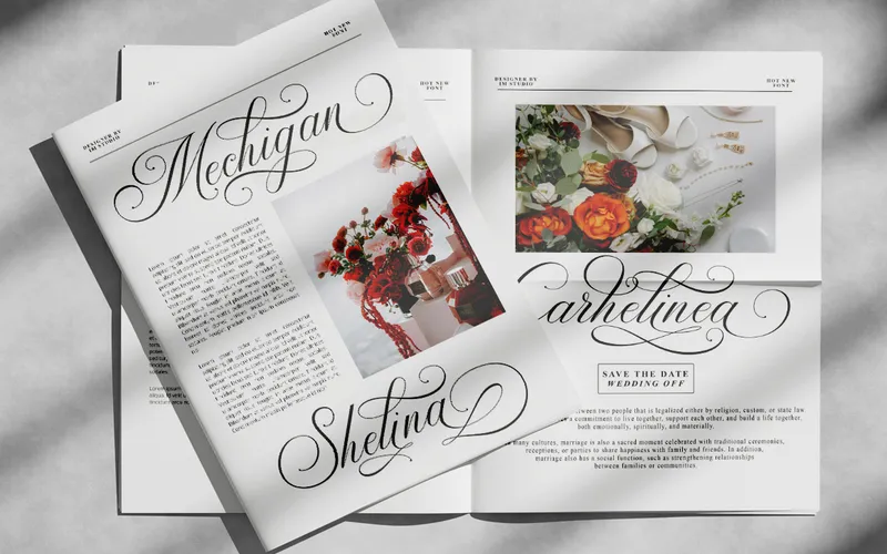 Anderimte Font Used On Magazine Print