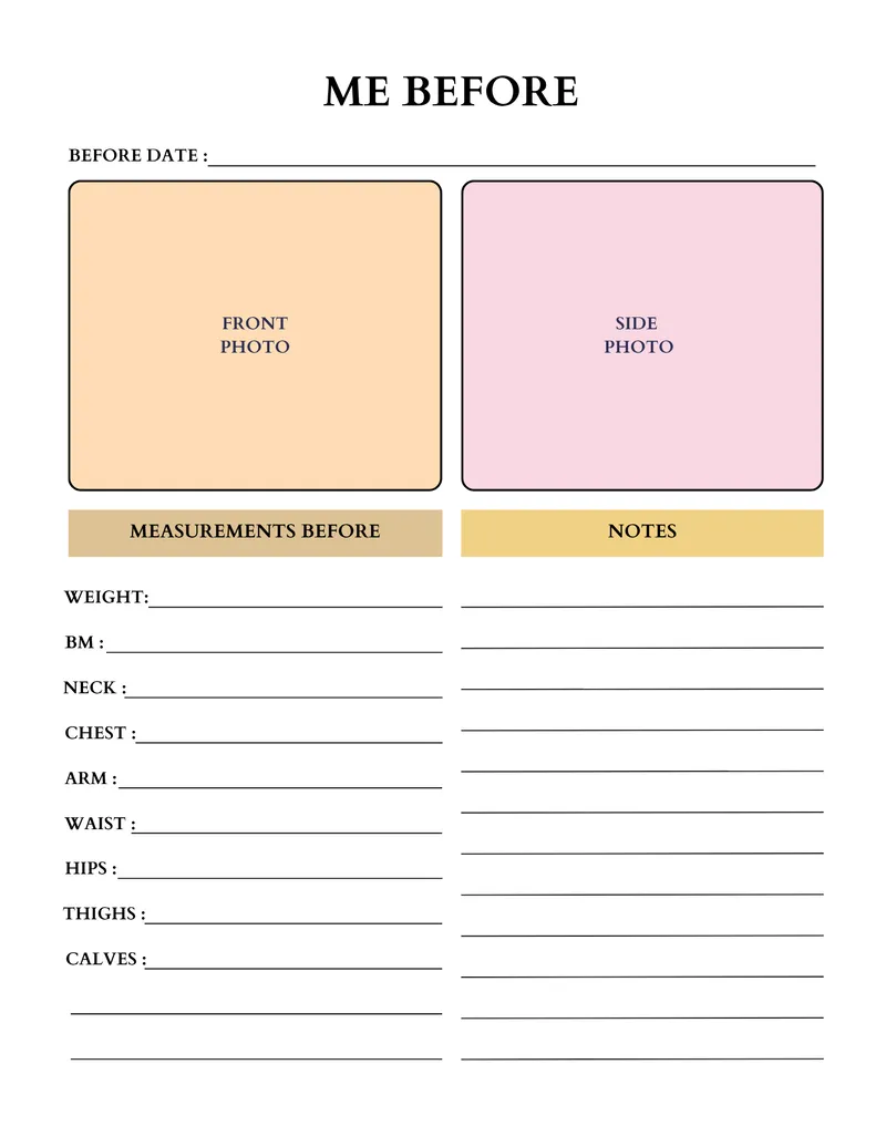 Me Before Mental Health Template