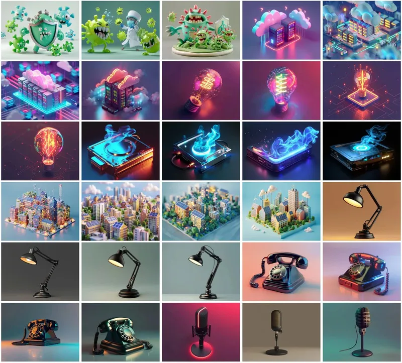 Modern Tech themed illustration preview image