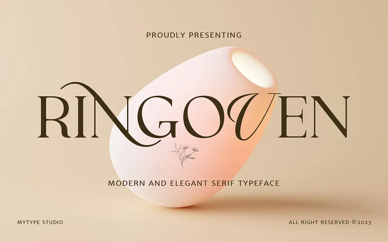 Ringoven Serif and sans serif preview image