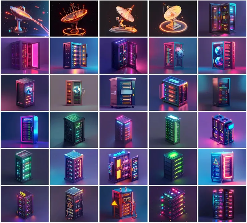 Servers illustration preview image