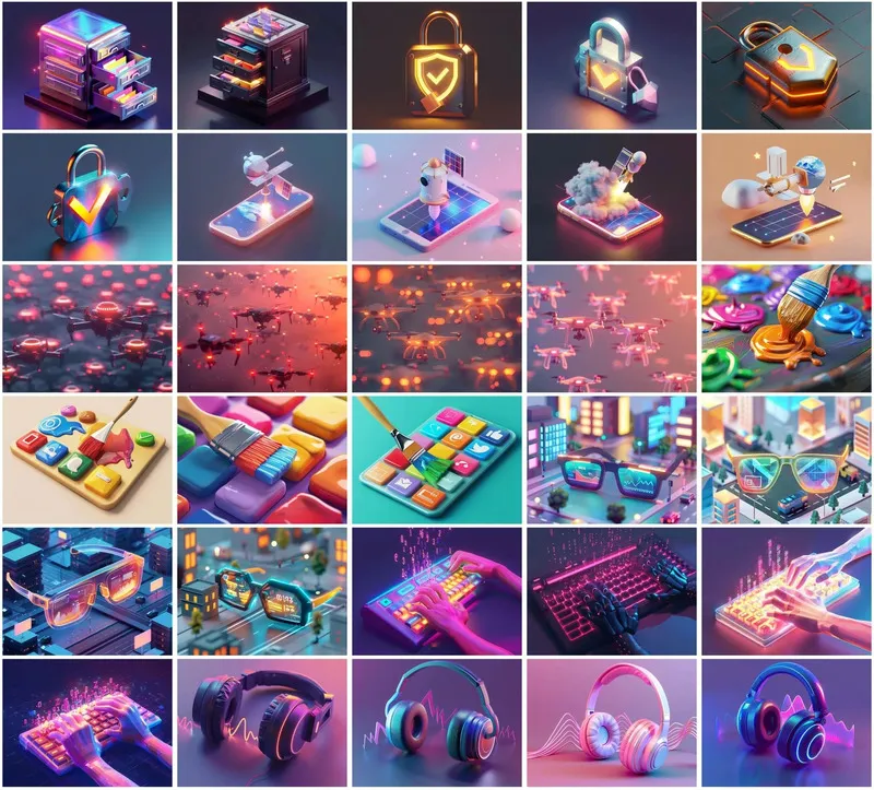 Tech instruments illustrations preview image