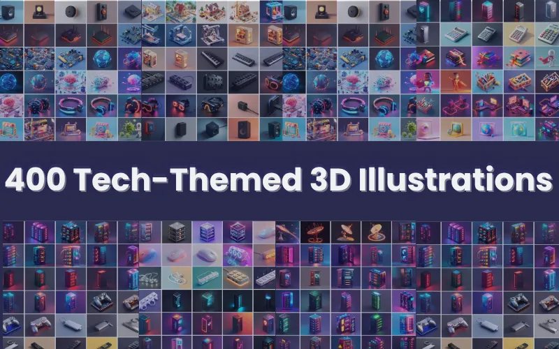 Tech Illustrations Bundle Preview Image