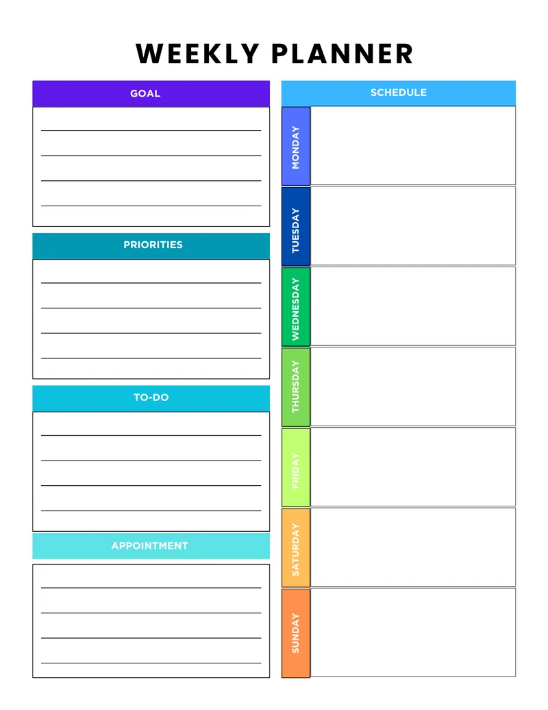 Weekly Planner Business Template