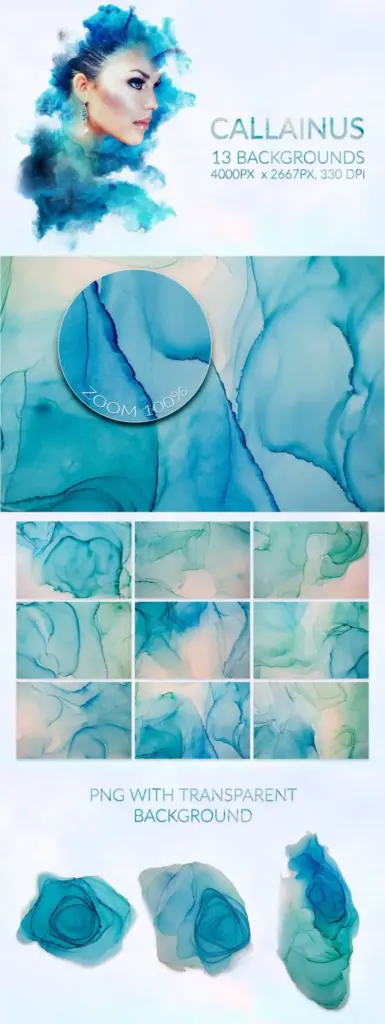 Callainus Alcphol Ink Backgrounds Preview Image