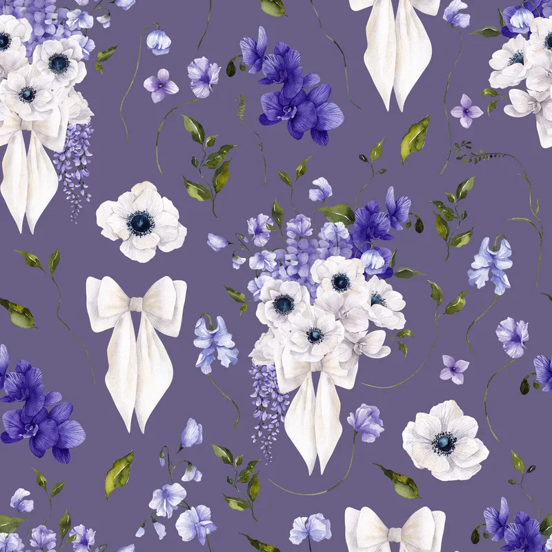 Purple flowers colored background preview image