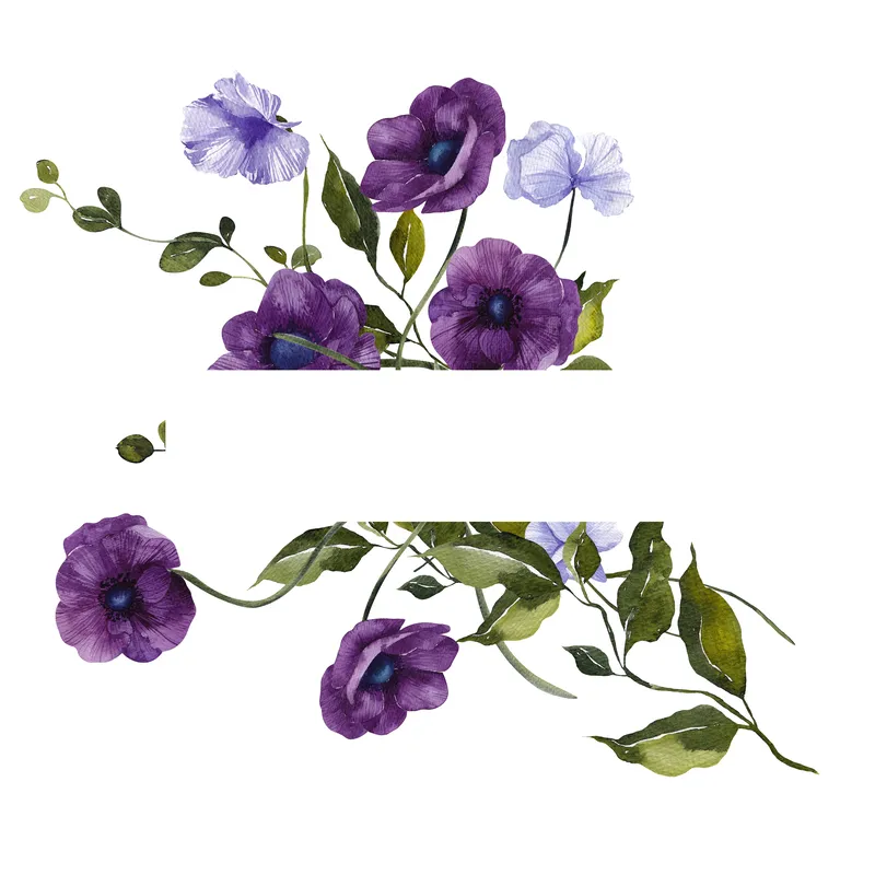 Purple flowers frames preview image