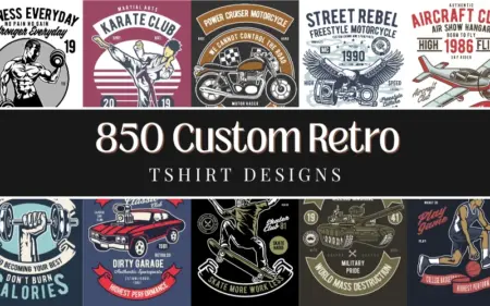 Custom Retro Tshirt Designs Bundle Feature Image